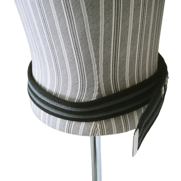 Heavy Duty Woven Cotton Belt with Stripes Metal Clasp and Grommets M/L - Picture 3 of 11